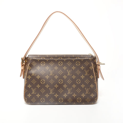 LOUIS VUITTON Monogram Viva Cite GM Shoulder Bag Brown WS24699