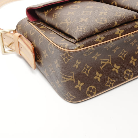 LOUIS VUITTON Monogram Viva Cite GM Shoulder Bag Brown WS24699