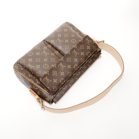 LOUIS VUITTON Monogram Viva Cite GM Shoulder Bag Brown WS24699