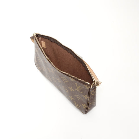 LOUIS VUITTON 2003 Monogram Pochette Accessoires Shoulder Bag Brown WS24701