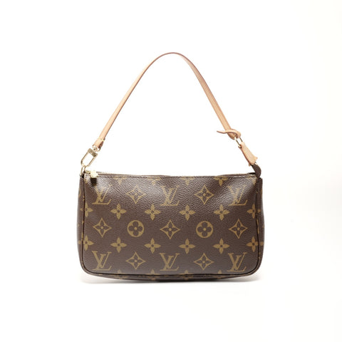 LOUIS VUITTON 2003 Monogram Pochette Accessoires Shoulder Bag Brown WS24701