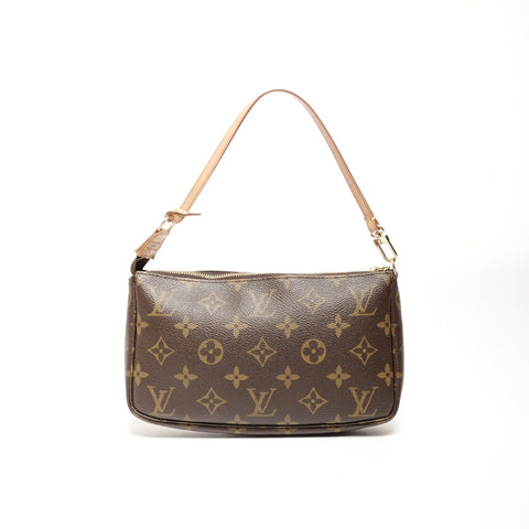LOUIS VUITTON 2003 Monogram Pochette Accessoires Shoulder Bag Brown WS24701