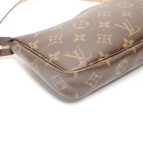 LOUIS VUITTON 2003 Monogram Pochette Accessoires Shoulder Bag Brown WS24701