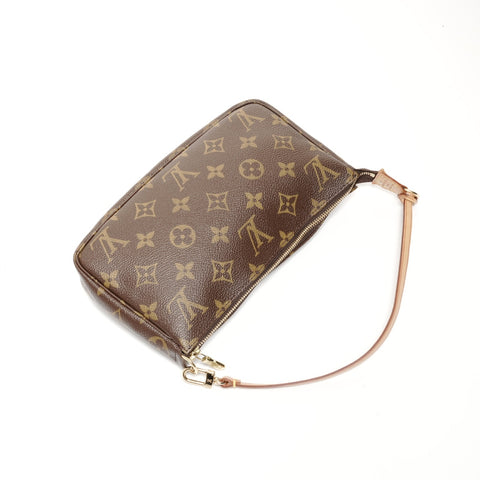 LOUIS VUITTON 2003 Monogram Pochette Accessoires Shoulder Bag Brown WS24701