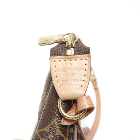 LOUIS VUITTON 2002 Monogram Pochette Accessoires Shoulder Bag Brown WS24702