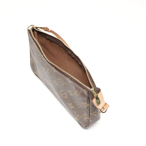 LOUIS VUITTON 2002 Monogram Pochette Accessoires Shoulder Bag Brown WS24702