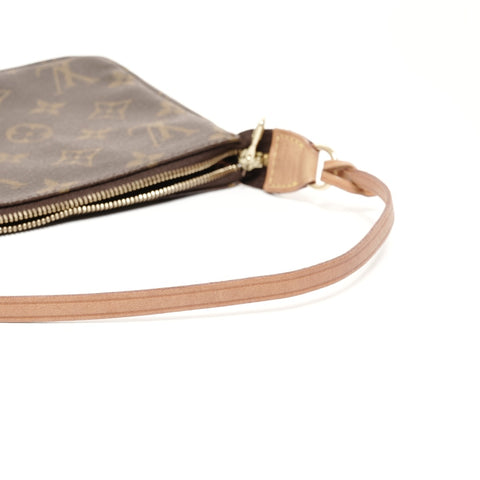 LOUIS VUITTON 2002 Monogram Pochette Accessoires Shoulder Bag Brown WS24702