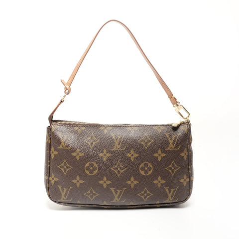 LOUIS VUITTON 2002 Monogram Pochette Accessoires Shoulder Bag Brown WS24702