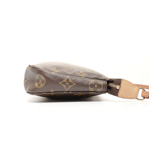 LOUIS VUITTON 2002 Monogram Pochette Accessoires Shoulder Bag Brown WS24702