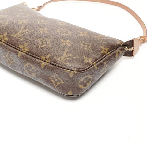 LOUIS VUITTON 2002 Monogram Pochette Accessoires Shoulder Bag Brown WS24702