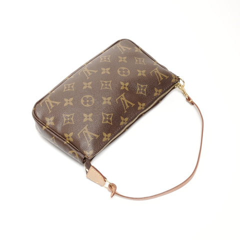 LOUIS VUITTON 2002 Monogram Pochette Accessoires Shoulder Bag Brown WS24702