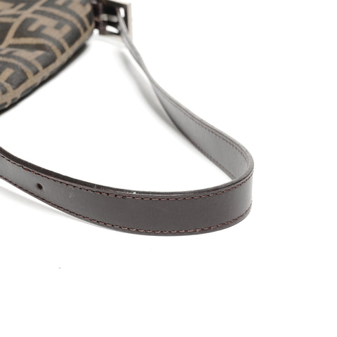 FENDI Zucca Mamma Bucket One Belt Shoulder Bag Brown WS24705