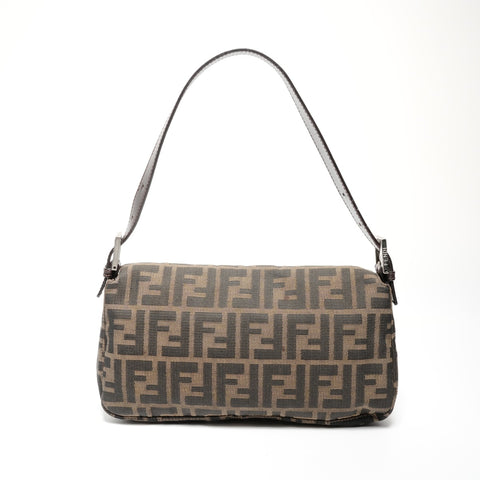 FENDI Zucca Mamma Bucket One Belt Shoulder Bag Brown WS24705