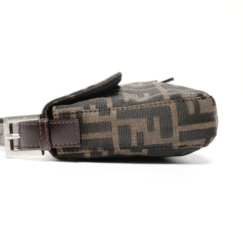 FENDI Zucca Mamma Bucket One Belt Shoulder Bag Brown WS24705