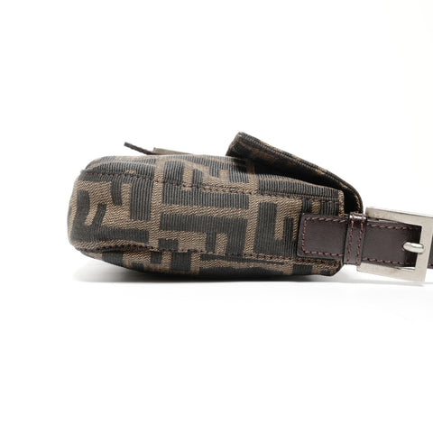 FENDI Zucca Mamma Bucket One Belt Shoulder Bag Brown WS24705