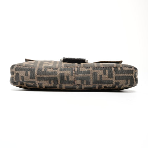 FENDI Zucca Mamma Bucket One Belt Shoulder Bag Brown WS24705