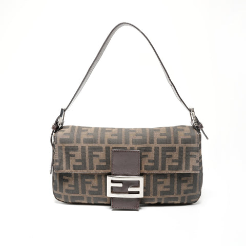 FENDI Zucca Mamma Bucket Shoulder Bag Brown WS24706