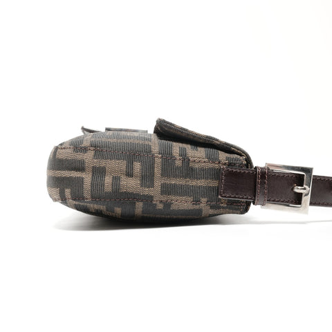 FENDI Zucca Mamma Bucket Shoulder Bag Brown WS24706