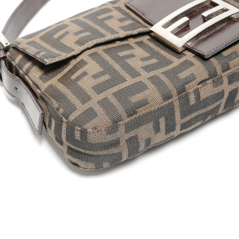 FENDI Zucca Mamma Bucket Shoulder Bag Brown WS24706