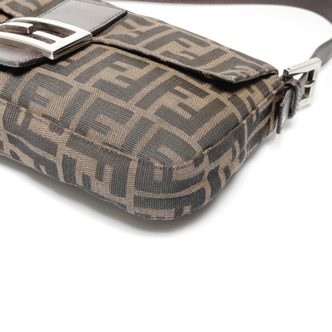FENDI Zucca Mamma Bucket Shoulder Bag Brown WS24706