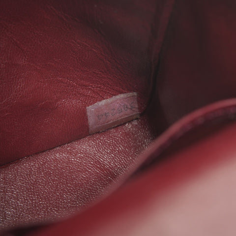 CHANEL 0 Series 1986-1988 Lambskin Mini Matelasse 9.1" Double Flap Shoulder Bag black WS24708