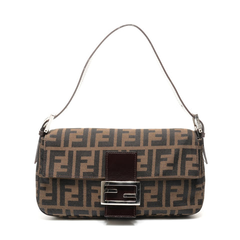 FENDI Zucca Mamma Bucket Shoulder Bag Brown WS24709