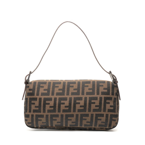 FENDI Zucca Mamma Bucket Shoulder Bag Brown WS24709