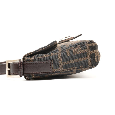 FENDI Zucca Mamma Bucket Shoulder Bag Brown WS24709