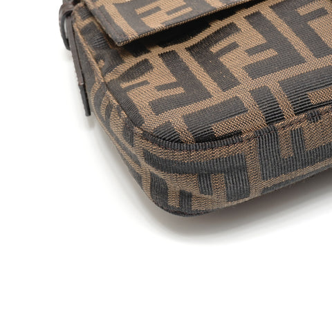 FENDI Zucca Mamma Bucket Shoulder Bag Brown WS24709