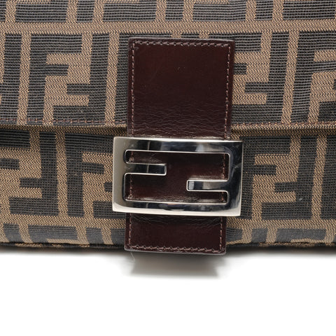 FENDI Zucca Mamma Bucket Shoulder Bag Brown WS24709