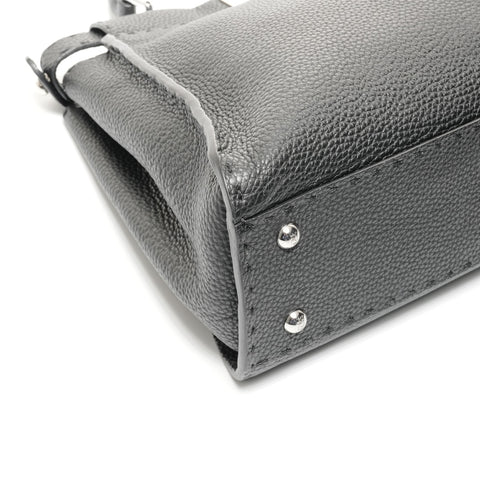 FENDI Leather Peekaboo 2way Selleria Handbag black WS24710