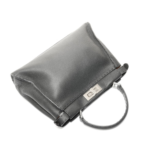 FENDI Leather Peekaboo 2way Selleria Handbag black WS24710