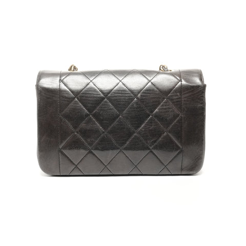 CHANEL No. 3 1994-1996 Diana Small Lambskin Shoulder Bag black WS24711