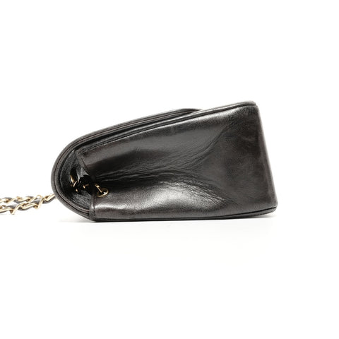 CHANEL No. 3 1994-1996 Diana Small Lambskin Shoulder Bag black WS24711