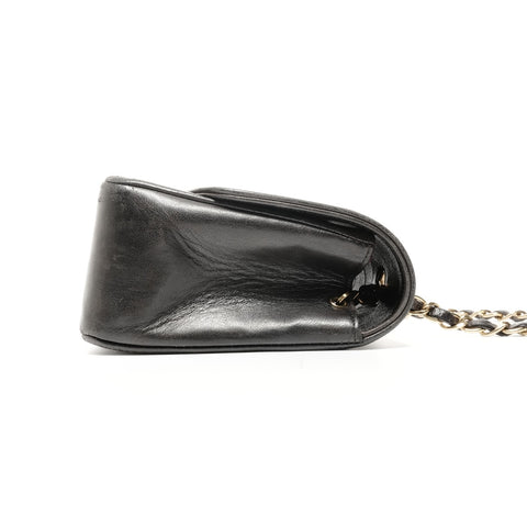 CHANEL No. 3 1994-1996 Diana Small Lambskin Shoulder Bag black WS24711