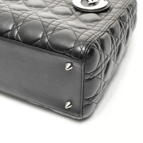 Christian Dior Lady Dior Medium Lambskin Handbag black WS24715