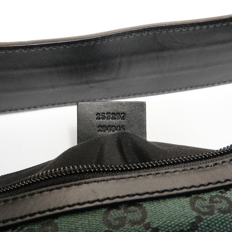 GUCCI GG Canvas Half Moon Hobo One Belt Shoulder Bag green WS24719