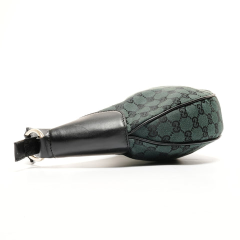 GUCCI GG Canvas Half Moon Hobo One Belt Umhängetasche grün WS24719