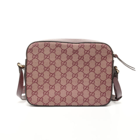 GUCCI GG Canvas Horsebit Camera Bag, Small Shoulder Bag Red WS24720