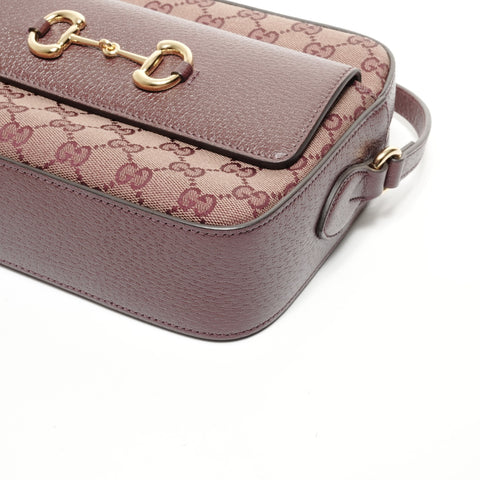 GUCCI GG Canvas Horsebit Camera Bag, Small Shoulder Bag Red WS24720