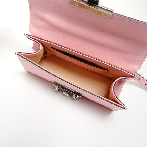 GUCCI GG Supreme Mini Padlock Shoulder Bag pink WS24722