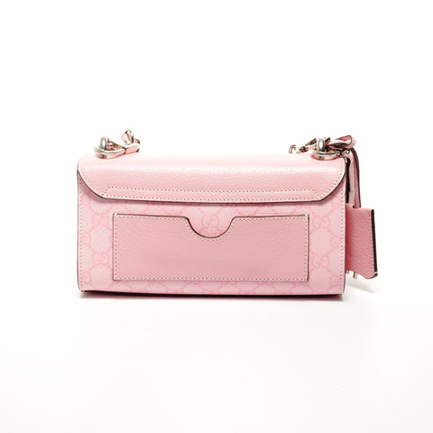 GUCCI GG Supreme Mini Padlock Shoulder Bag pink WS24722