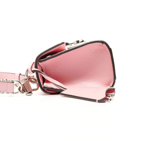 GUCCI GG Supreme Mini Padlock Shoulder Bag pink WS24722