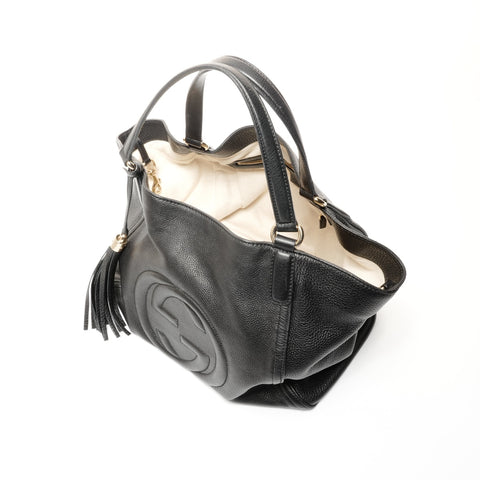 GUCCI Leather Soho Shoulder Bag black WS24723