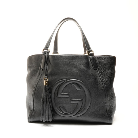 GUCCI Leather Soho Shoulder Bag black WS24723