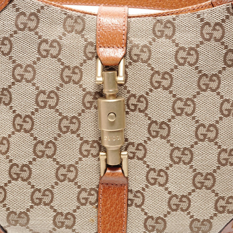 GUCCI GG Canvas New Jackie Shoulder Bag Brown WS24725