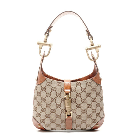 GUCCI GG Canvas New Jackie Shoulder Bag Brown WS24725