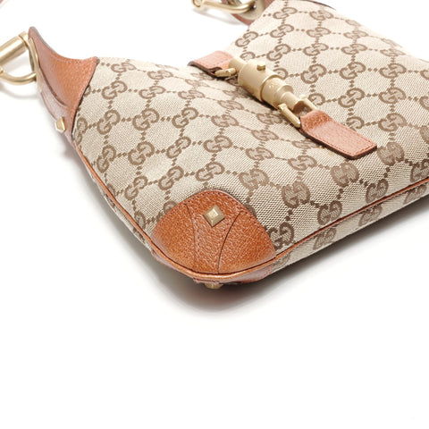 GUCCI GG Canvas New Jackie Shoulder Bag Brown WS24725