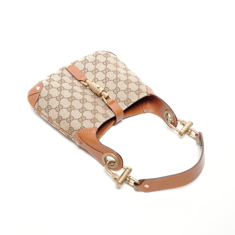 GUCCI GG Canvas New Jackie Shoulder Bag Brown WS24725