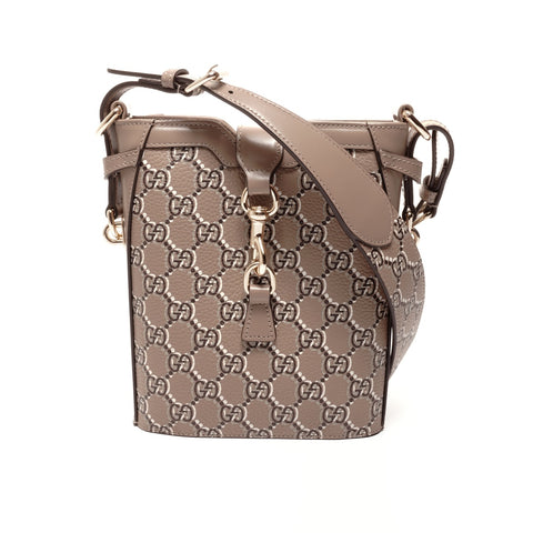 GUCCI GG Shadow Leather Mini Bucket Shoulder Bag beige WS24726